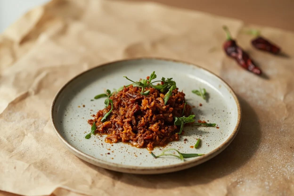 Ancho Chile in its element — Mole negro. Adventurous crossover: Coffee — Ancho's roasted chocolate-tobacco notes align almost perfectly with espresso; ancho-coffee dry rubs on beef short ribs or duck create complex, umami-forward bark..