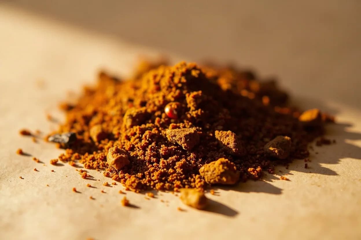 Awaze in its natural form. Awaze is an Ethiopian fermented chili paste made by combining berbere spice blend with tej (honey wine), tej berz (fermented grain liquid), or occasionally areke (distilled spirit), then aging the mi… Tasting profile: fiery chili heat (berbere base), fermented funk from tej or grain liquid, warm spice: korerima, black pepper, rue, earthy dried chile depth.