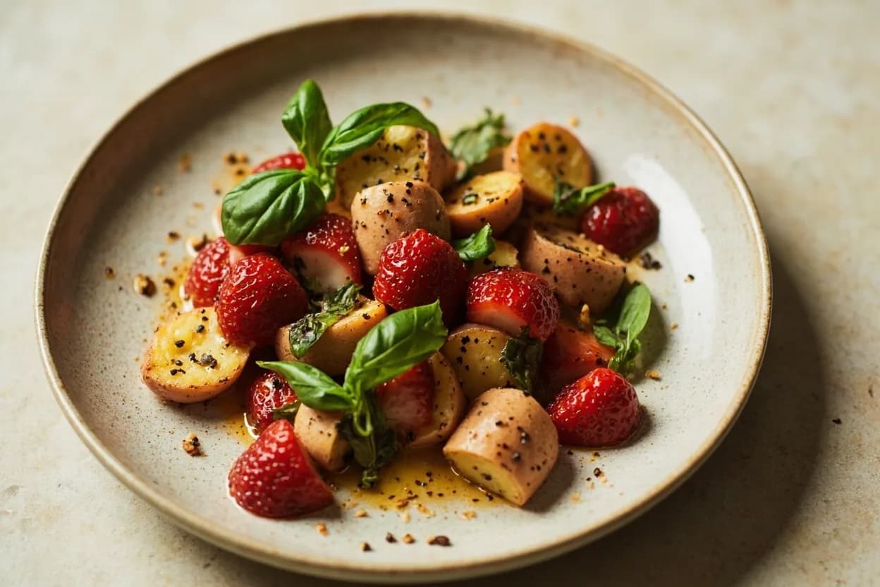 Basil in its element — Pesto alla Genovese. Adventurous crossover: Strawberry — Basil and strawberry is a modern classic: muddled basil in strawberry cocktails, basil-macerated strawberries, or basil oil on a strawberry tart all work because the herb's linalool amplifies the berry's floral ester pr….