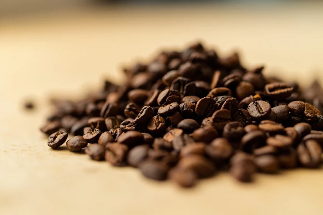 Coffee in its natural form. Coffee is the brewed infusion or extract of roasted Coffea arabica or C. Tasting profile: Roasted bitterness (chlorogenic acid degradation products), Caramel and brown sugar sweetness, Fruity acidity (malic, citric, quinic acids), Dark chocolate and cocoa.