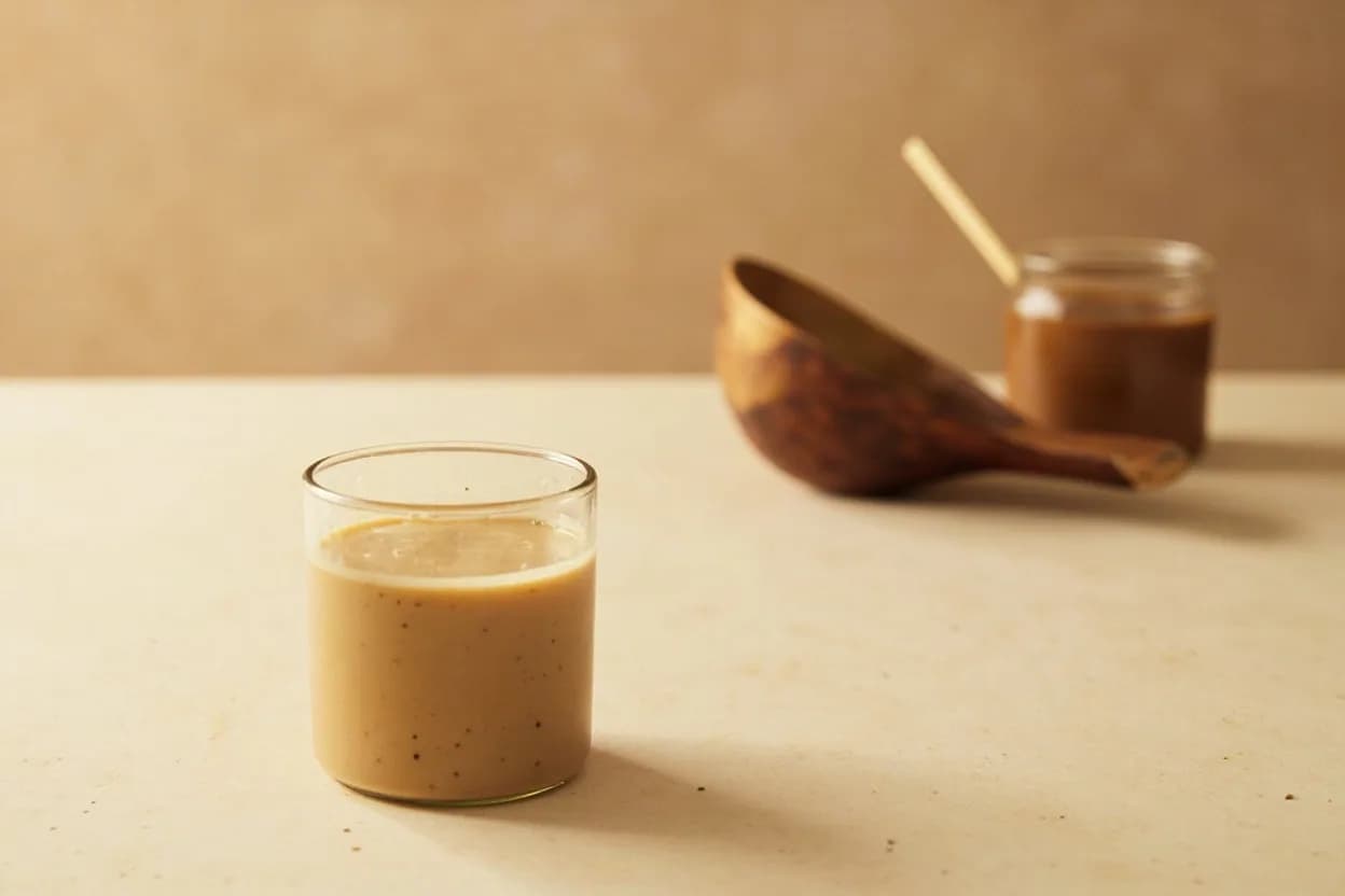 Condensed Milk paired with Robusta coffee (dark roast) (Vietnamese) — the canonical affinity made visible. The classic Vietnamese cà phê sữa đá pairing — condensed milk's sweetness and fat tame the bitter, high-caffeine punch of Vietnamese robusta, while coffee's roast cuts through the sweetness.