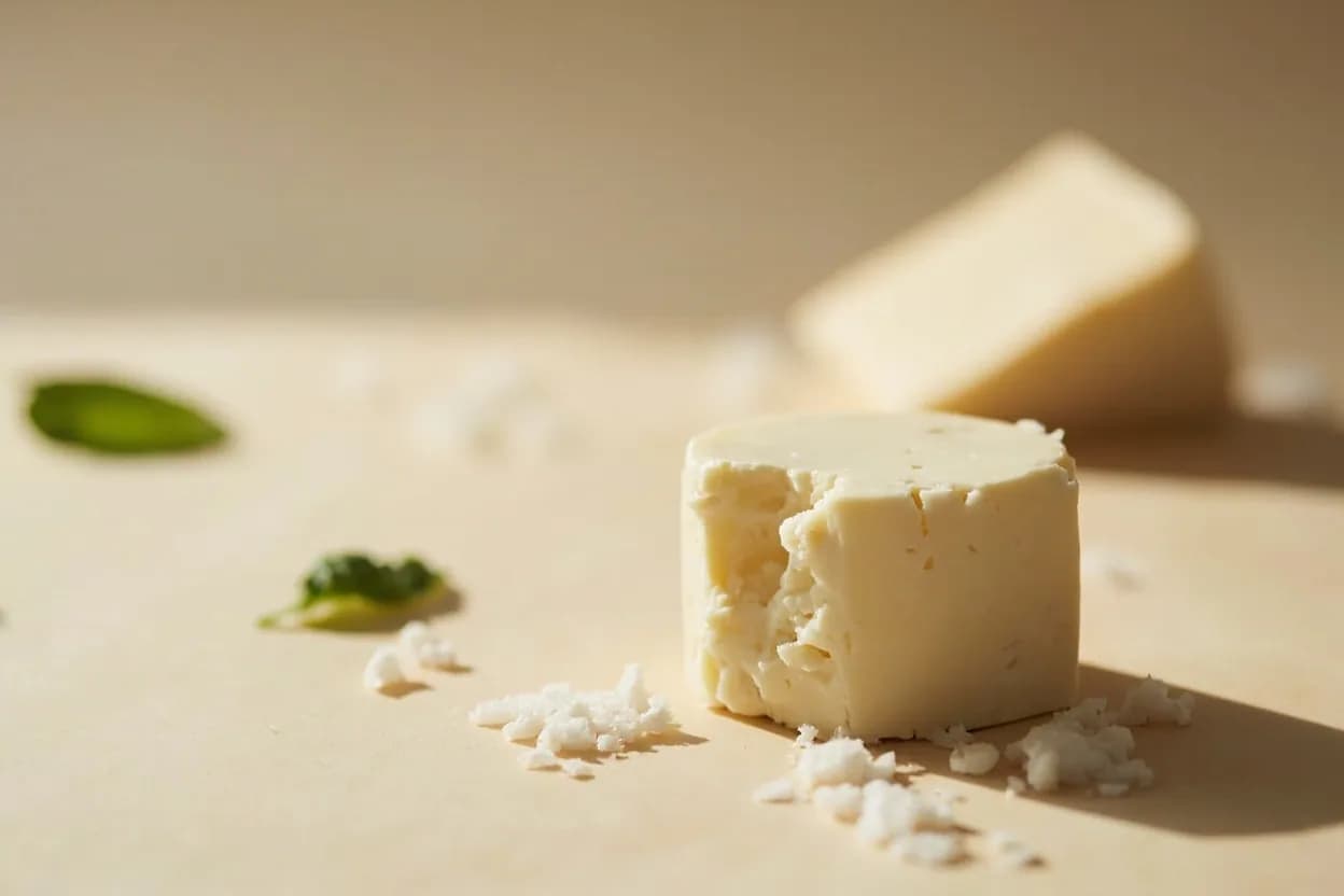 Feta in its natural form. Feta is a Protected Designation of Origin (PDO) brine-ripened cheese produced exclusively in specific regions of Greece from sheep's milk (or a blend with up to 30% goat's milk). Tasting profile: sharp lactic tang, pronounced salt, sheepy lanolin, grassy.