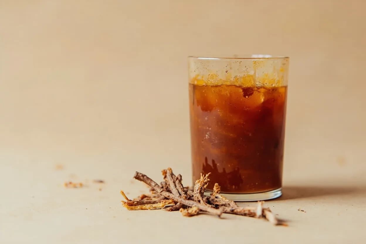 Hoisin Sauce in its natural form. Hoisin sauce is a thick, dark-brown Chinese condiment made from fermented soybean paste, sugar, garlic, vinegar, and five-spice powder, sometimes augmented with chili and sesame. Tasting profile: deep caramelized sweetness, fermented soybean umami, garlic warmth, five-spice anise and clove undertones.