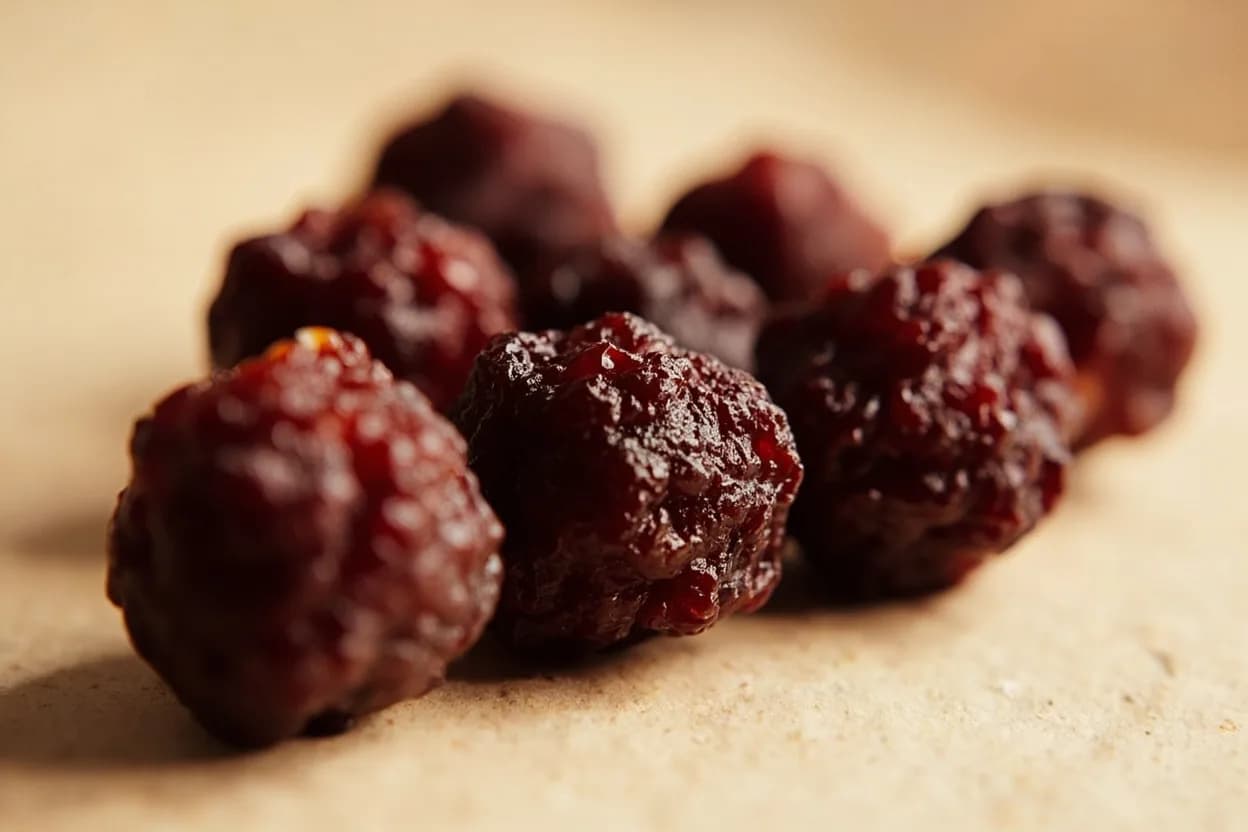 Kokum in its natural form. Kokum is the sun-dried rind of Garcinia indica, a tree native to India's Western Ghats. Tasting profile: tart dried plum, dark berry, mild astringency, hydroxycitric acid tartness.