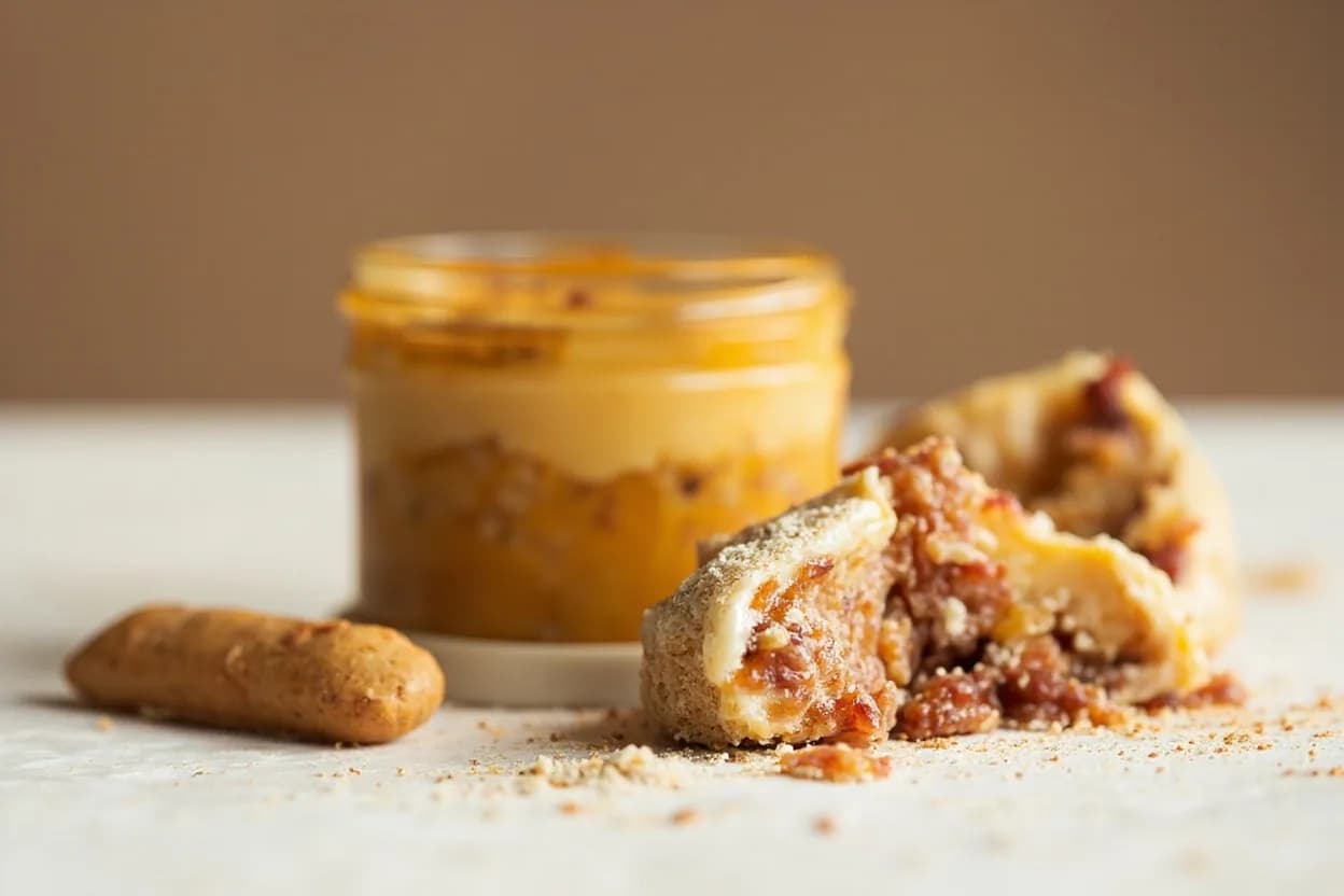 Mace paired with Béchamel sauce (French / British) — the canonical affinity made visible. A blade of mace steeped in warm milk before making béchamel is a French and British classic; mace's floral warmth lifts the butter-flour richness without the sharpness of nutmeg or pepper.