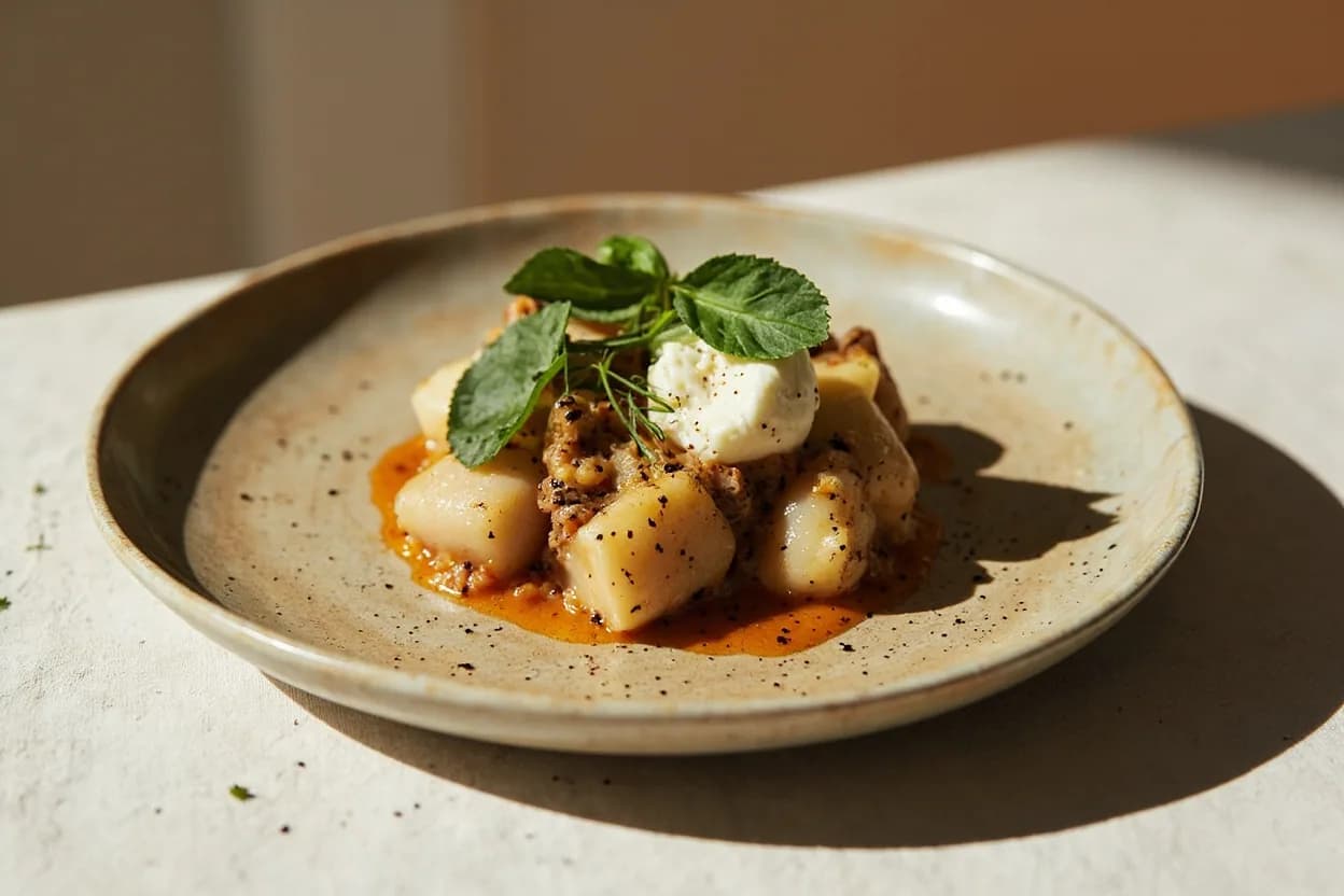 Myoga in its element — Hiyayakko (cold tofu). Adventurous crossover: Burrata — Sliced myoga draped over burrata with good olive oil creates a bridge between Japanese subtlety and Italian richness; floral notes echo cream..
