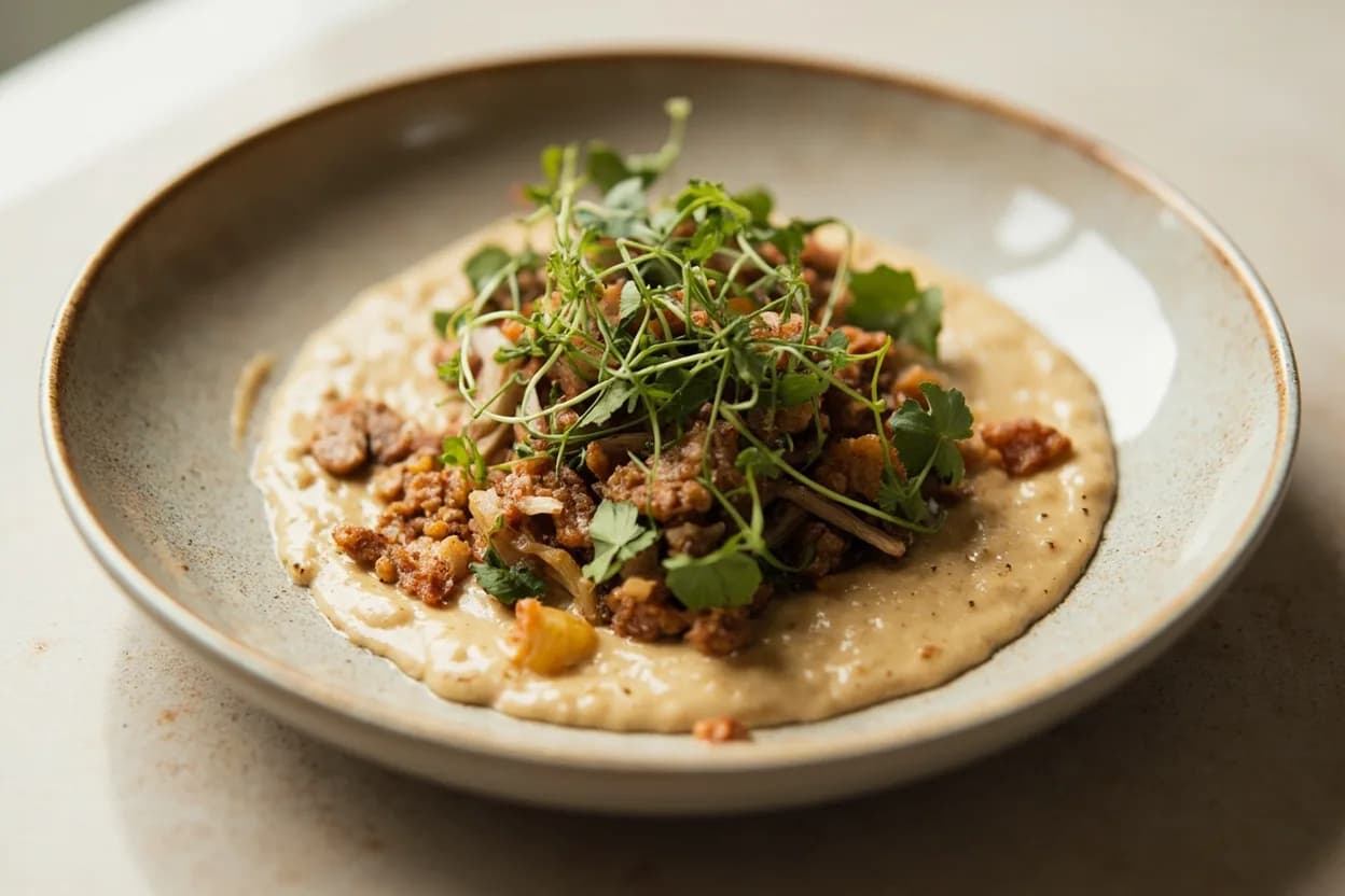 Njangsa Seeds in its element — Eru soup (Cameroonian). Adventurous crossover: Tahini — Both are oil-rich seed pastes with earthy, slightly bitter depth; blending njangsa paste into a tahini-based sauce creates a layered, intercontinental condiment for grilled meats..