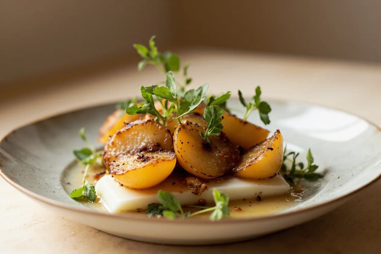 Quince in its element — Khoresh-e-beh (Persian quince and lamb stew). Adventurous crossover: Blue cheese — The funky, salty punch of Roquefort or Gorgonzola is tamed beautifully by quince paste's tannic sweetness — a more adventurous alternative to Manchego..