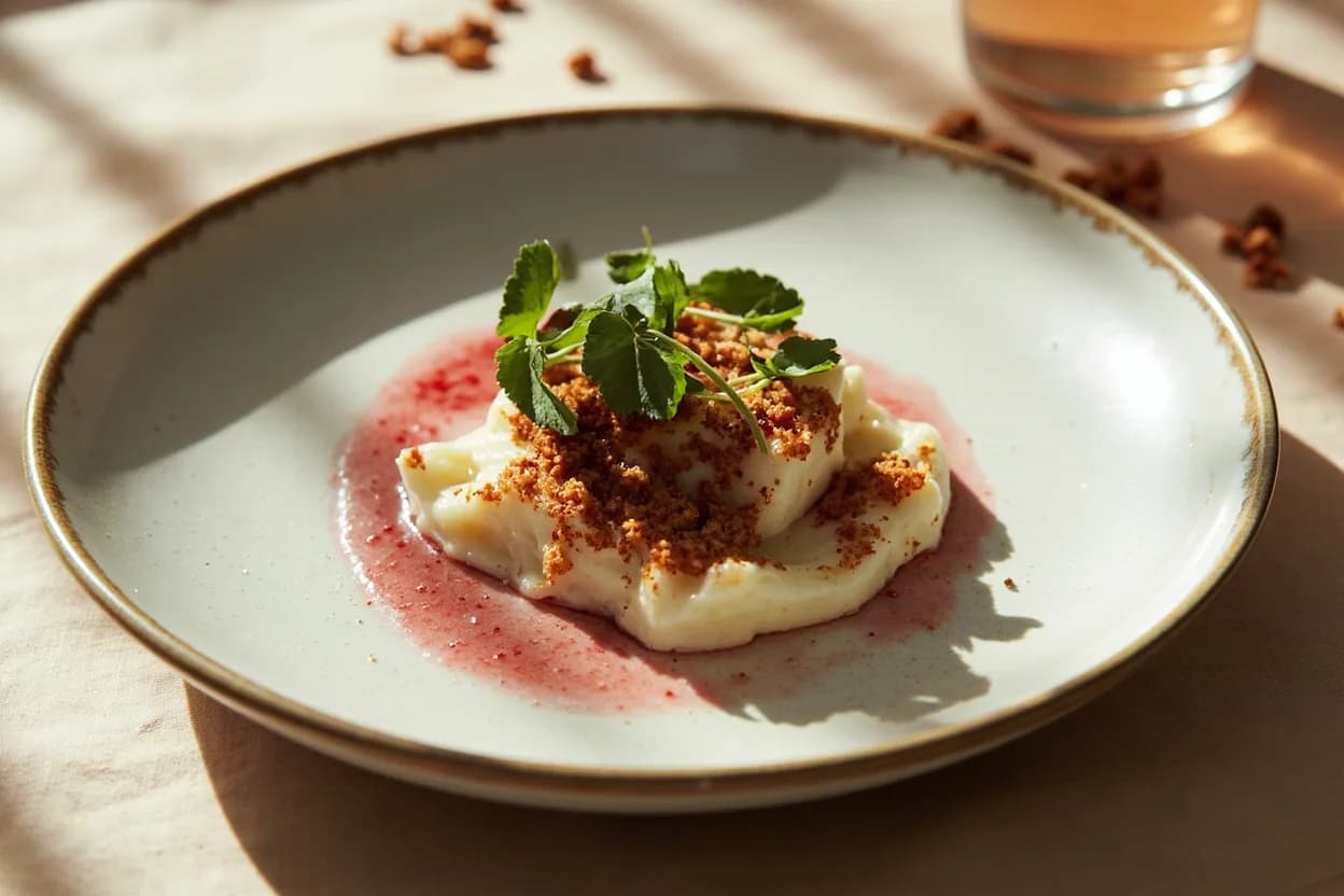 Rose Water in its element — Baklava syrup. Adventurous crossover: Raspberry — Raspberry and rose share the aromatic compound beta-damascenone; a few drops of rose water in a raspberry coulis, jam, or sorbet amplifies the berry's natural rose-like character without falsifying it..