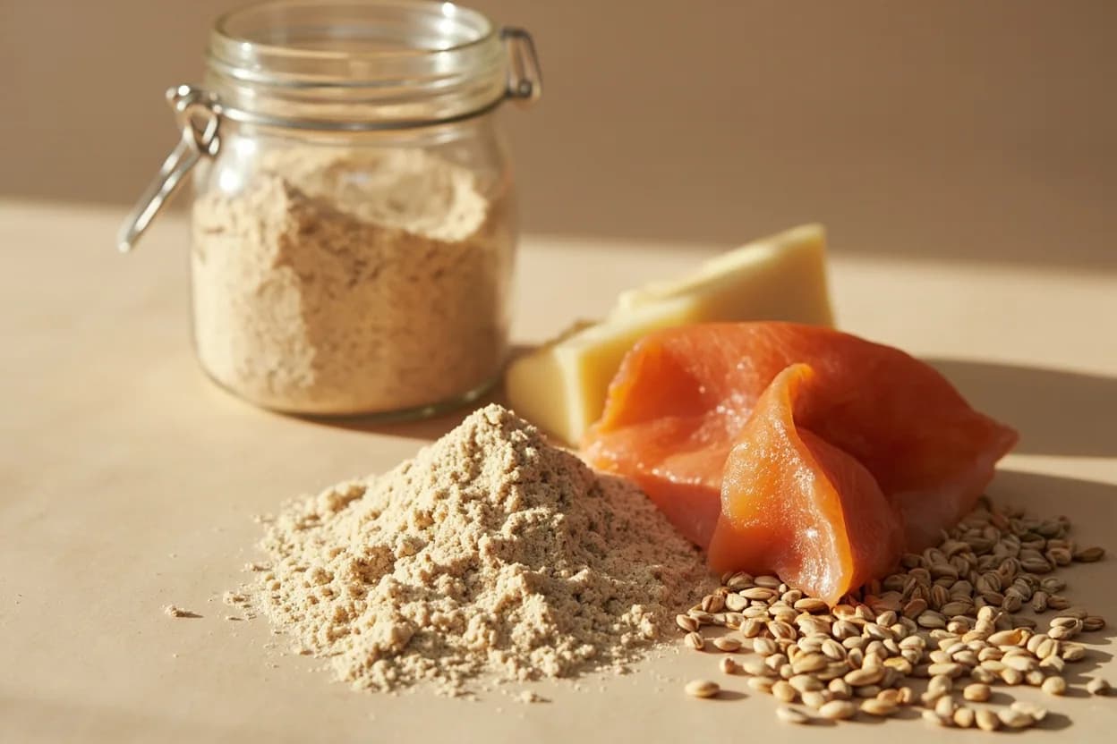 Rye Flour paired with Caraway seeds (German, Polish, Austrian) — the canonical affinity made visible. Rye bread and caraway are inseparable in Central and Eastern European baking — caraway's anise-citrus note amplifies rye's latent spice character and adds aromatic lift to its density.