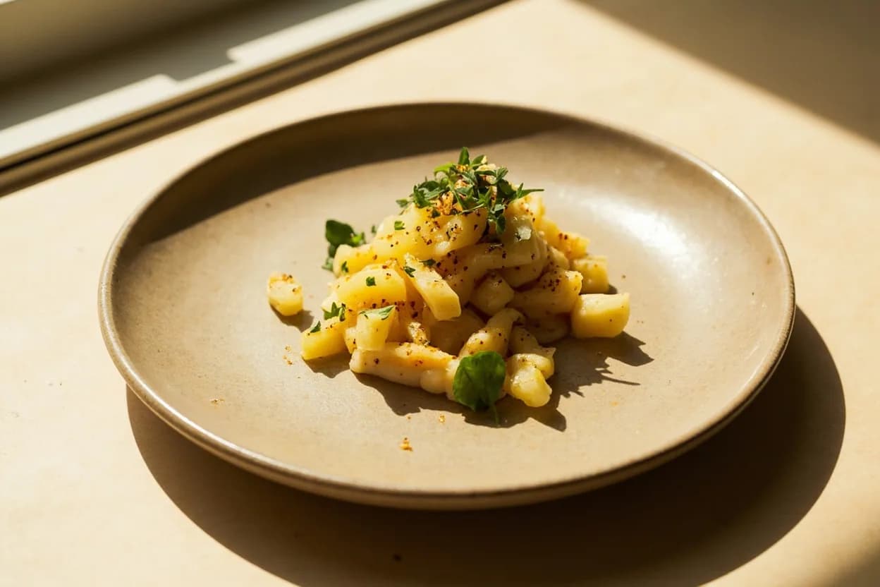 Saffron in its element — Risotto alla Milanese. Adventurous crossover: White chocolate — White chocolate's cocoa-butter fat carries saffron's colour and aroma completely; a ganache or truffle filling with a few milligrams of saffron becomes unexpectedly complex..