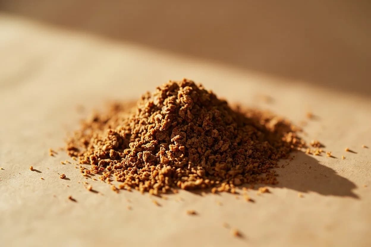 Shrimp Paste (Belacan / Kapi) in its natural form. Belacan (Malaysian) and kapi (Thai) are solid or semi-solid fermented shrimp pastes produced by salting small shrimp or krill, fermenting them in the sun for several days to months, then drying and c… Tasting profile: Explosive glutamate-rich umami — among the highest of any ingredient, Pungent, ammonia-edged aroma raw; smoky-savoury-sweet when toasted, Deep, briny oceanic character, Earthy, fermented funk with sulphurous undertone.