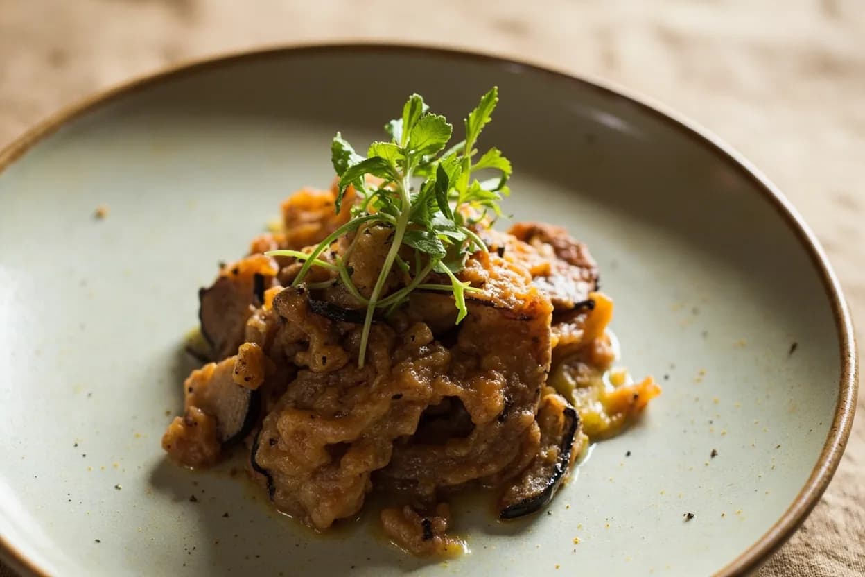 Ssamjang in its element — Samgyeopsal ssam (grilled pork belly wraps). Adventurous crossover: Grilled eggplant — Fire-charred eggplant develops smoky, creamy flesh that absorbs ssamjang beautifully — a vegetarian ssam alternative that rivals grilled pork in satisfaction..