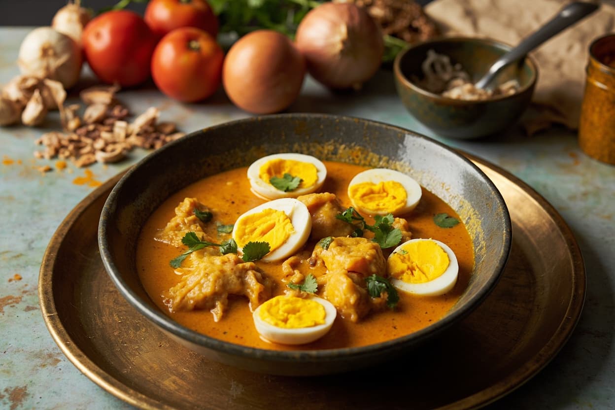 Anda Egg Curry in Onion-Ginger Masala