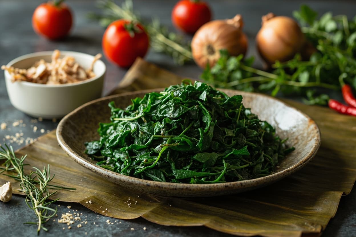 Callaloo Greens with Garlic and Thyme