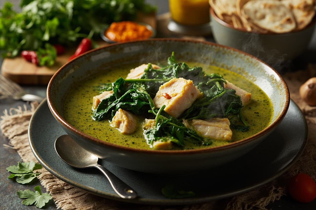 Frozen Fish and Spinach Curry