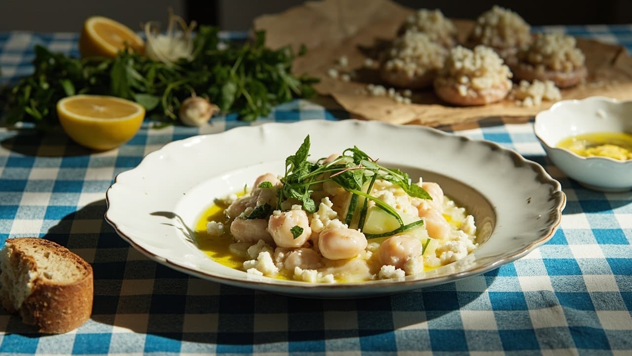 Lemon-Oregano Scallop Ceviche with Feta and Fresh Mint