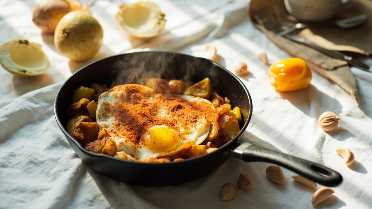 Potato and Egg Hash with Smoked Paprika
