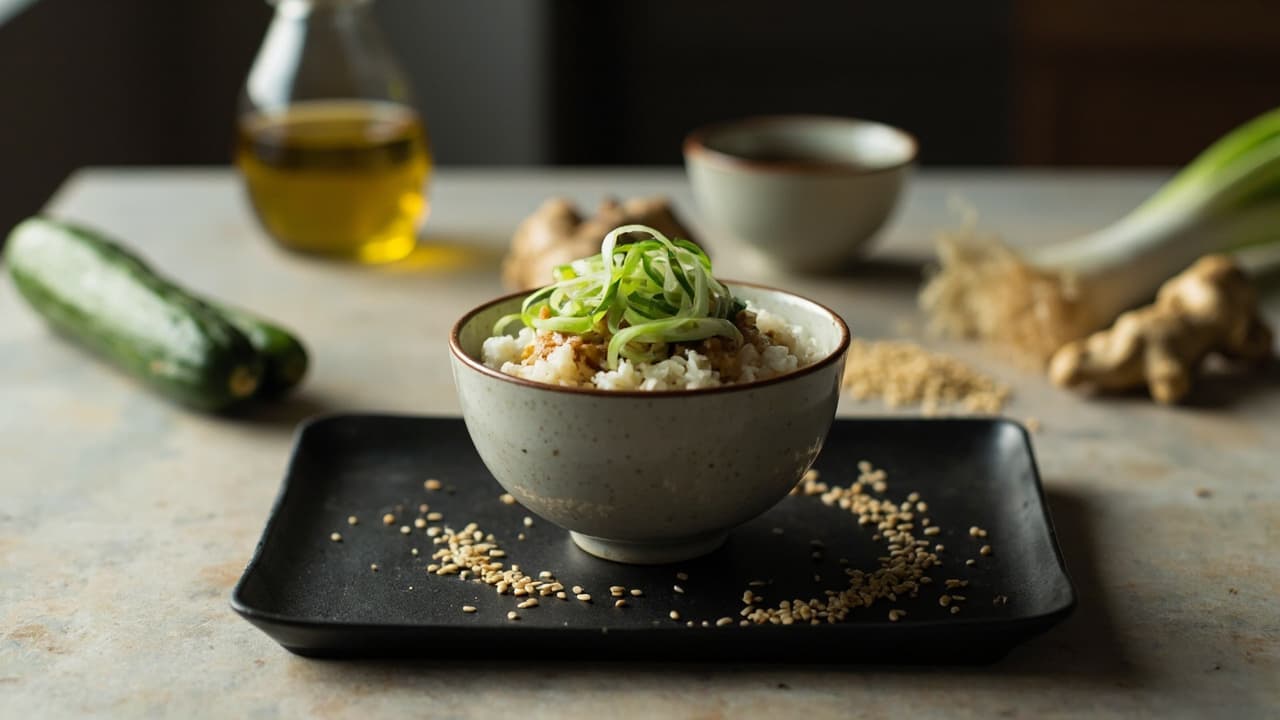 Sesame Cucumber Rice Bowl