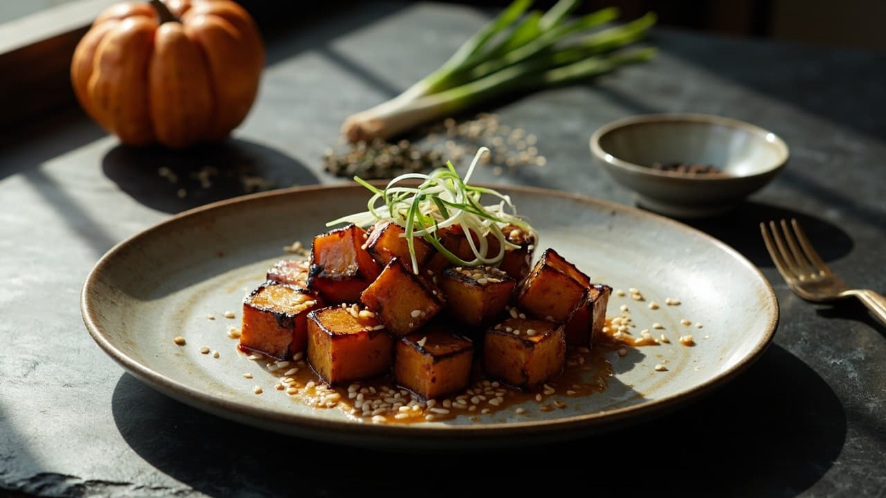Smoked Pumpkin with Rice-Vinegar Glaze