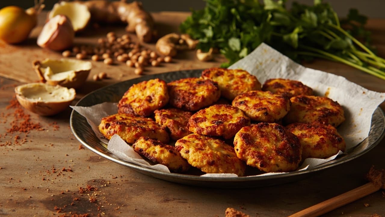 Spiced Pinto Bean & Potato Tikki with Smoked Paprika