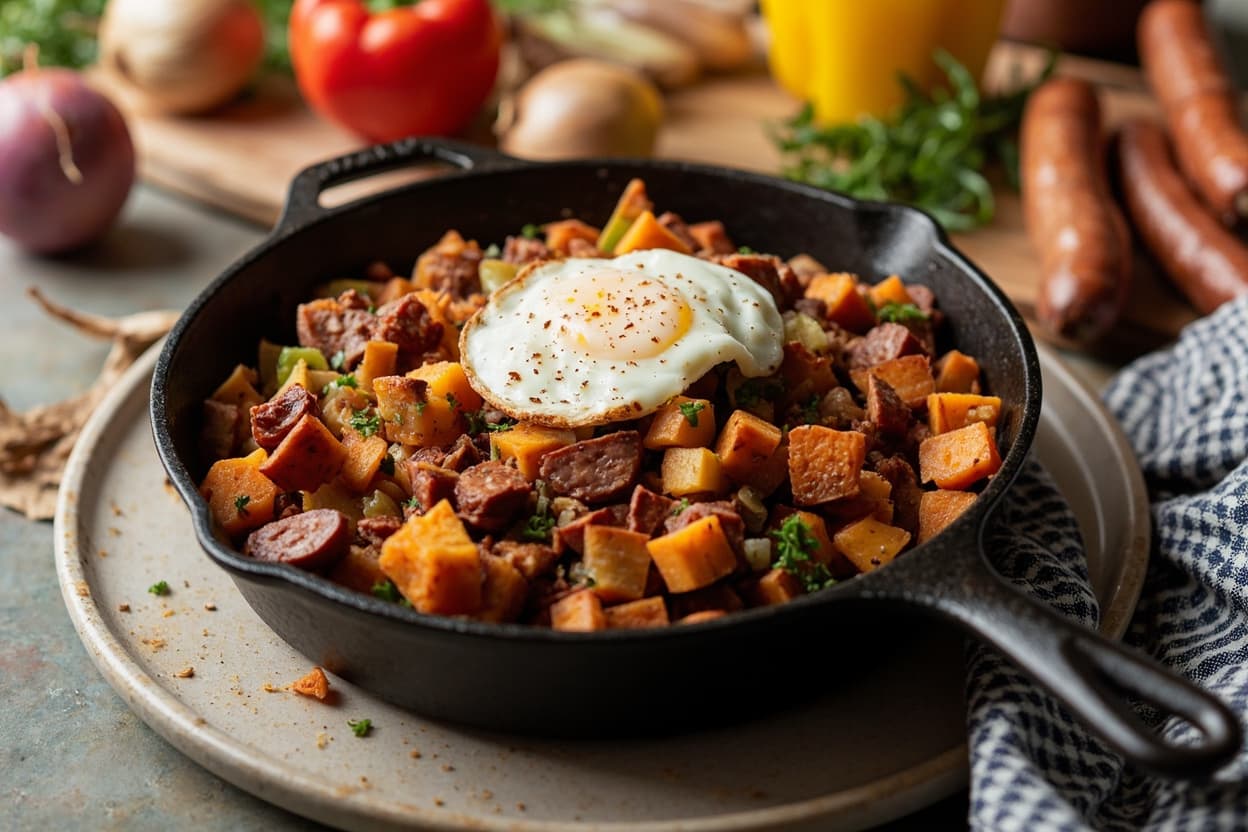 Sweet Potato and Sausage Breakfast Hash