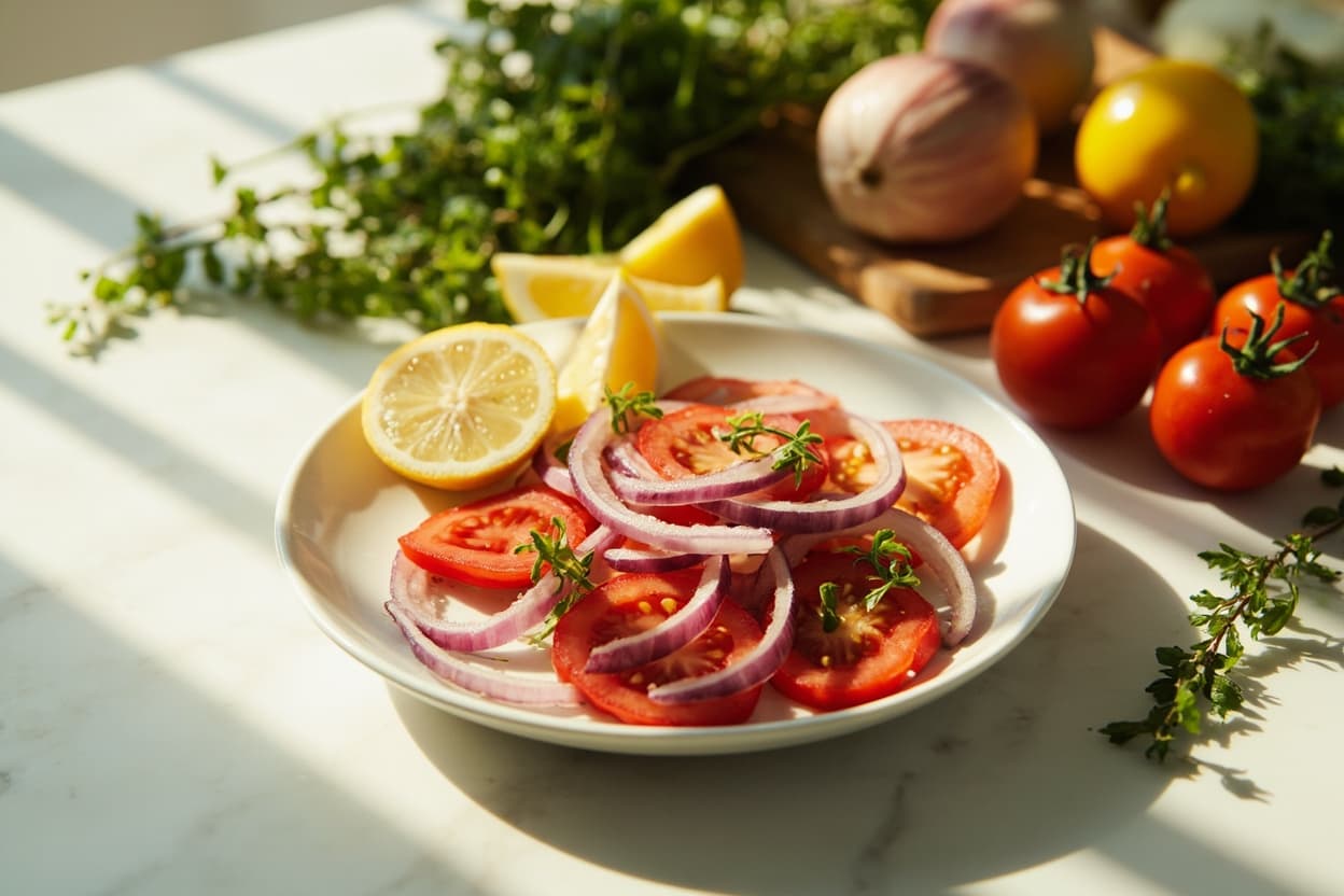 Tomato, Lemon, and Onion Salad