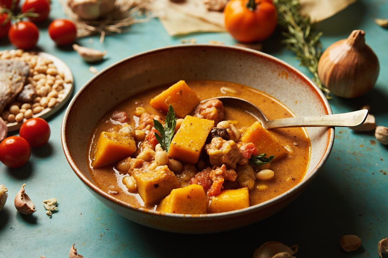 White Bean and Pumpkin Coastal Stew