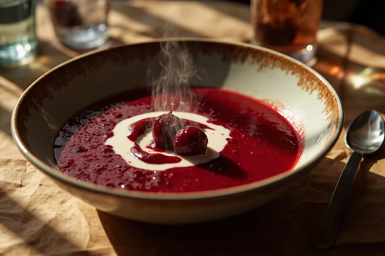 Cold Sour Cherry Soup