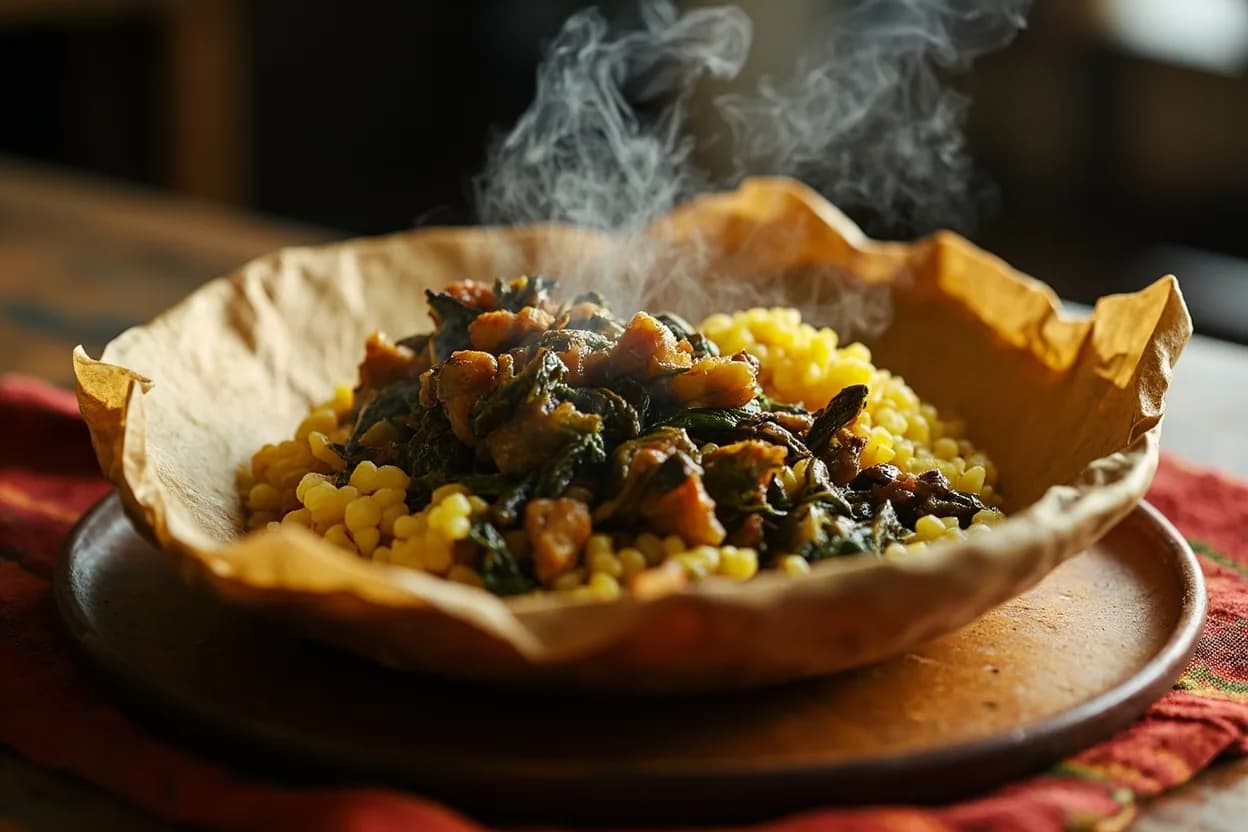 Fufu Corn and Njama Njama