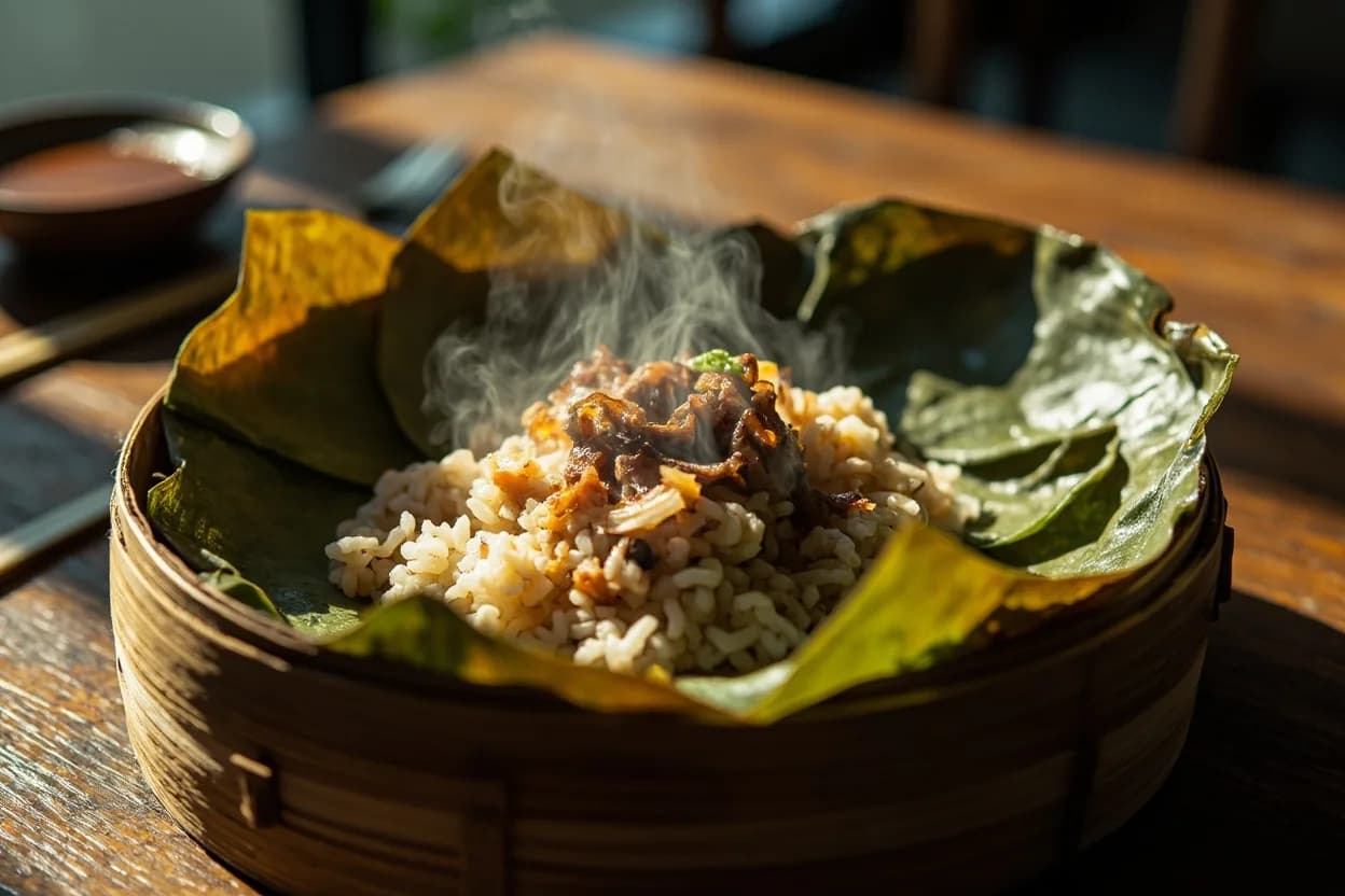 Steamed Lotus Leaf Rice