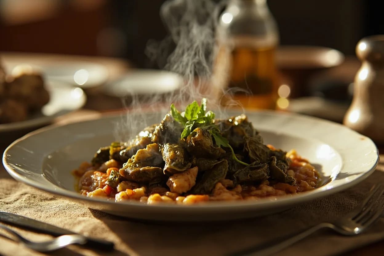 Yabrak (Syrian Stuffed Grape Leaves)