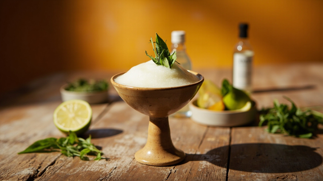 Aguardiente Sour with Citrus and Herbs
