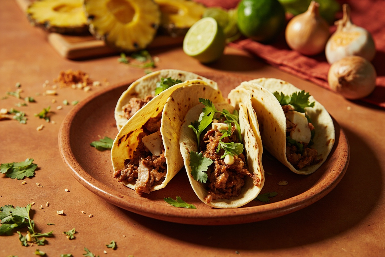 Al Pastor Pork Tacos with Grilled Pineapple