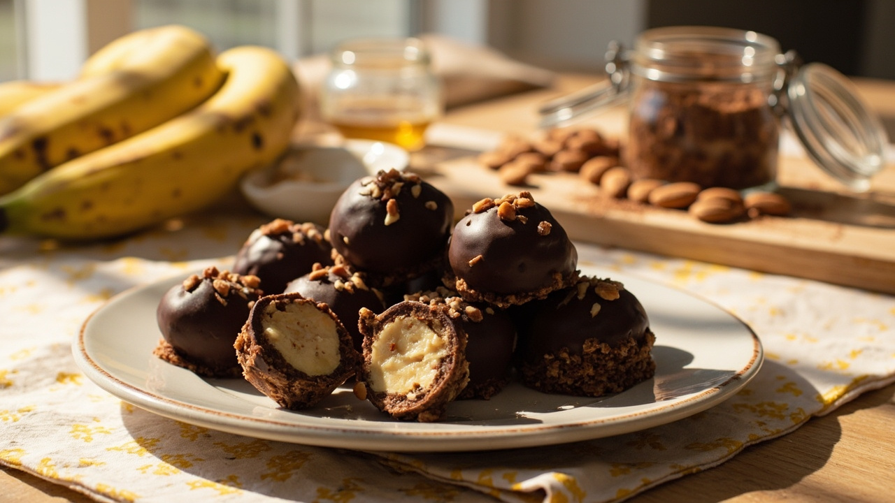Almond Banana Chocolate Bites