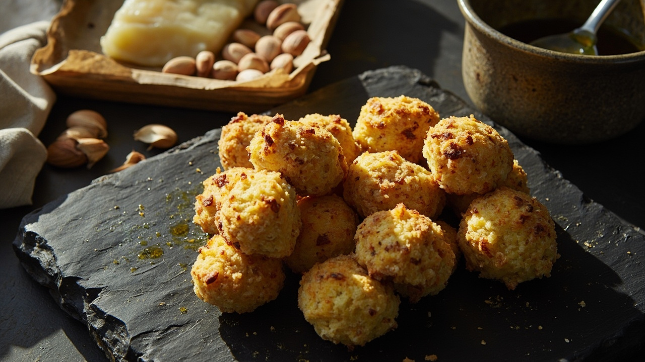 Almond-Crusted Cod Brandade Bites