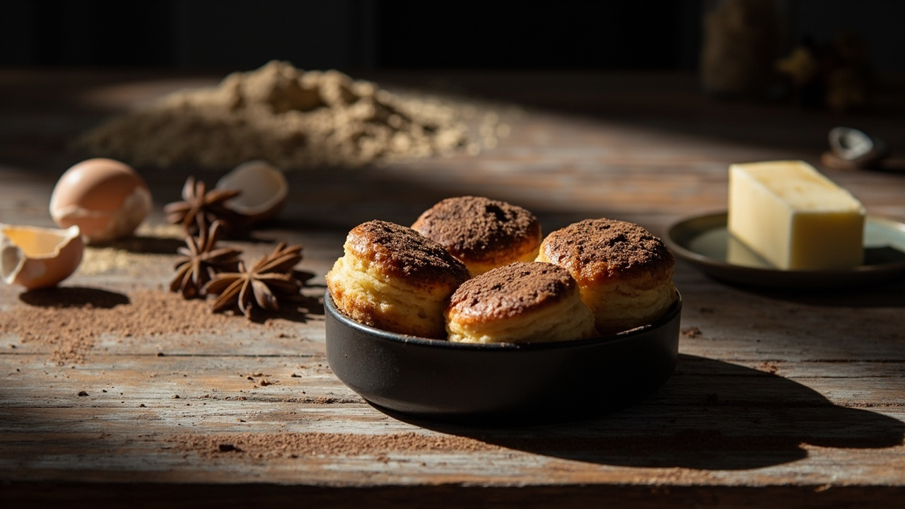 Almond Flour financiers With Smoked Espresso And Star Anise