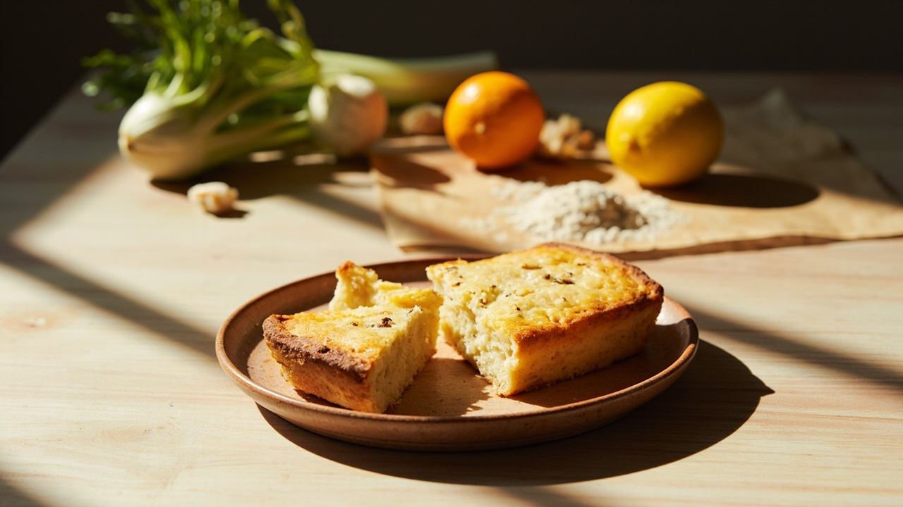 Almond Flour Torta with Fennel and Citrus