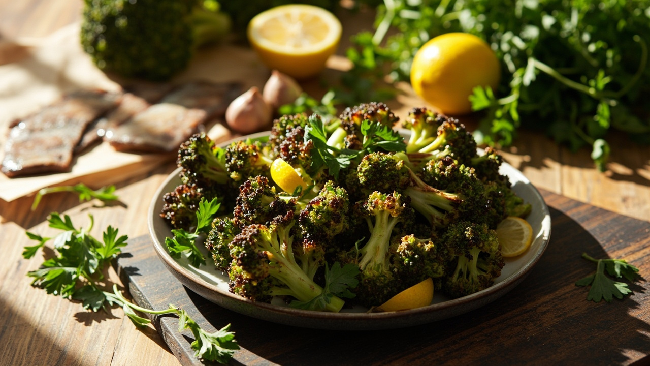 Anchovy and Lemon Roasted Broccoli