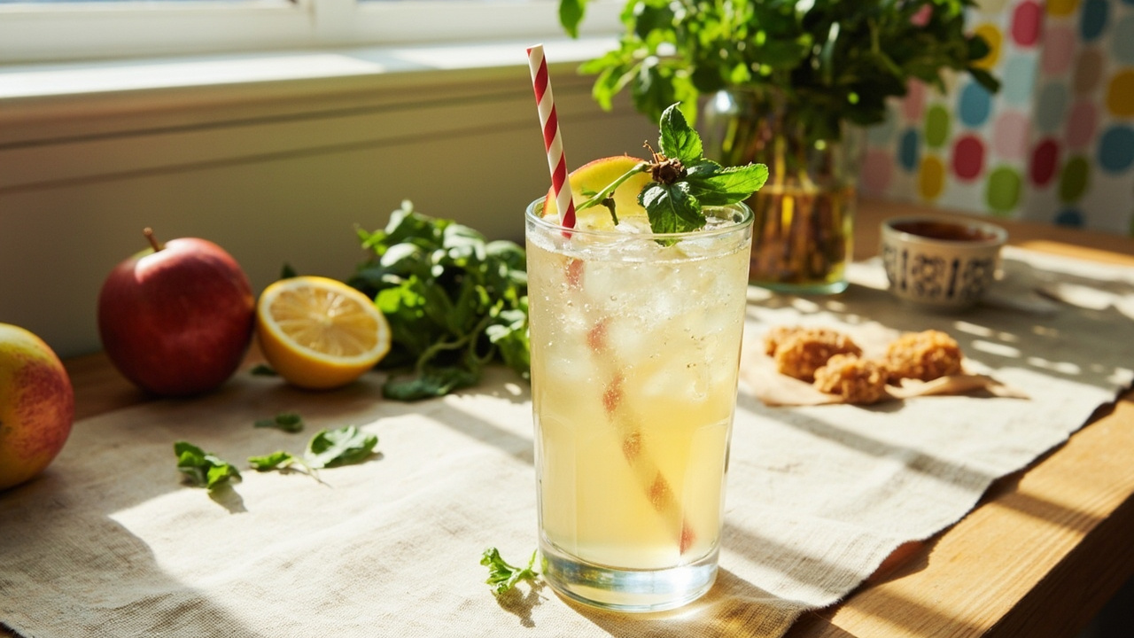 Apple Basil Fizz