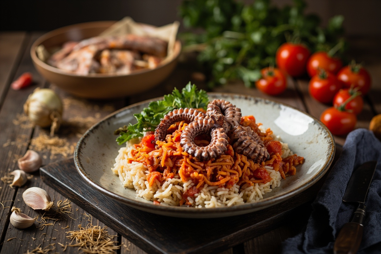 Arroz de Polvo Octopus Tomato Rice