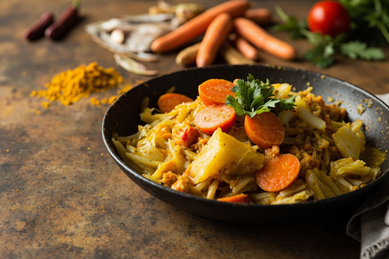 Atakilt Wot Cabbage, Carrot and Potato