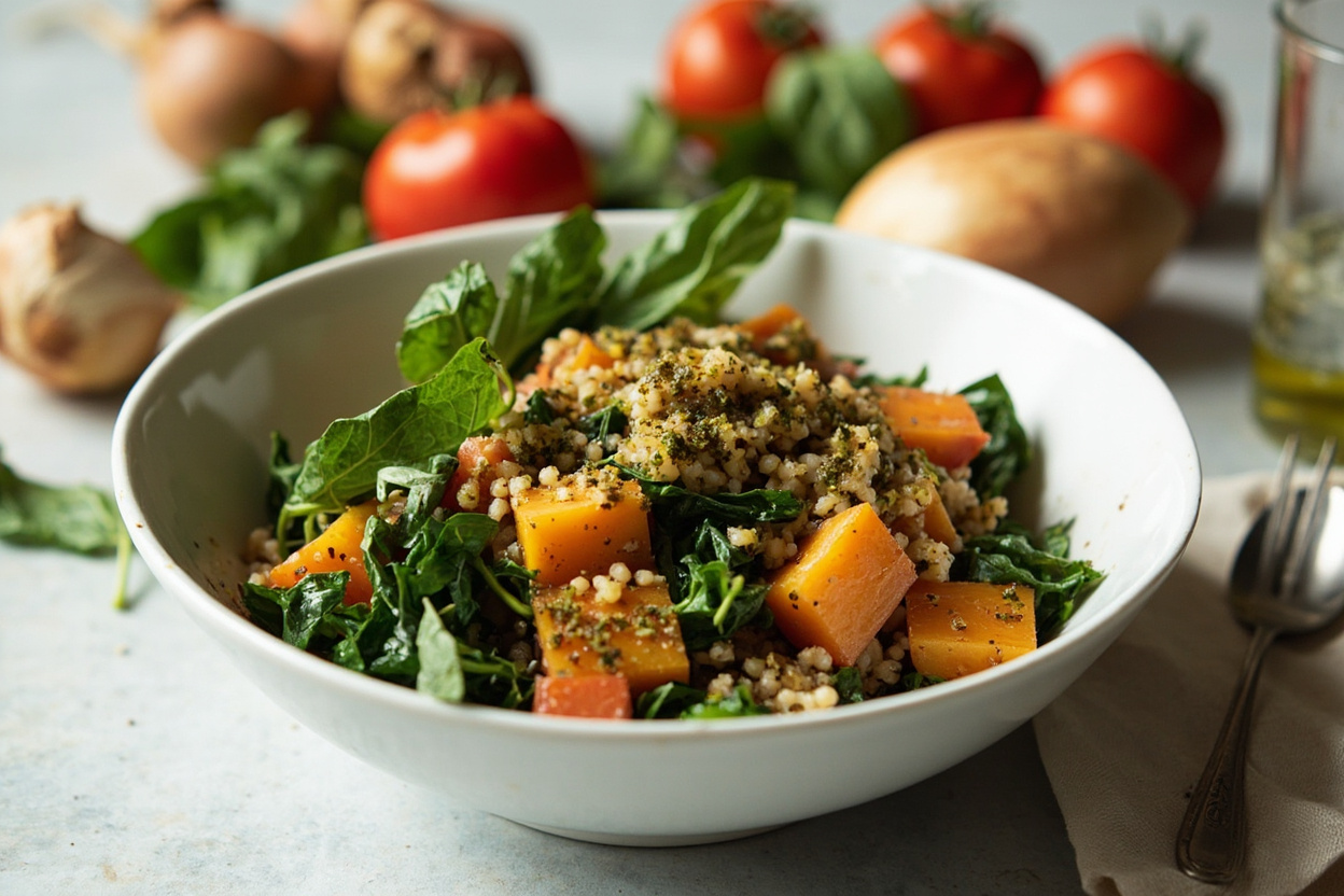 Autumn Butternut and Quinoa Pistou Bowl