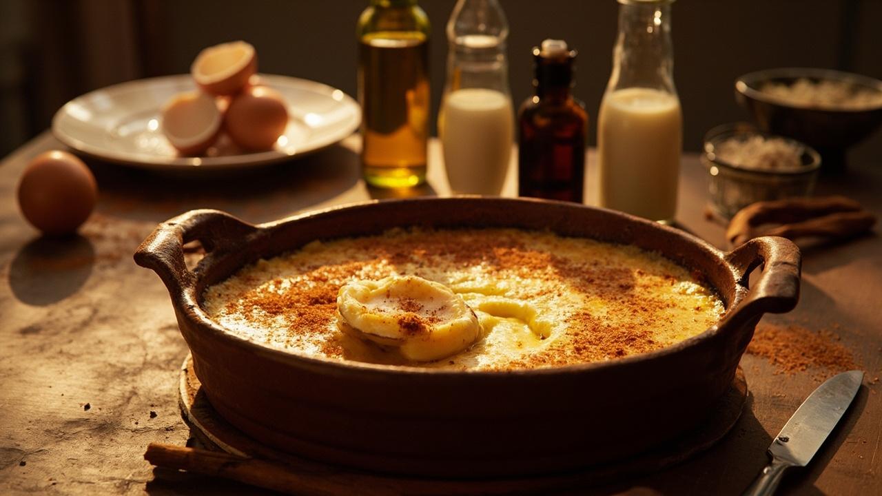 Azeite-Roasted Egg Custard with Cinnamon Dust