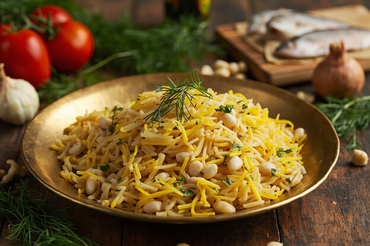 Baghali Polo: Dill and White Bean Rice