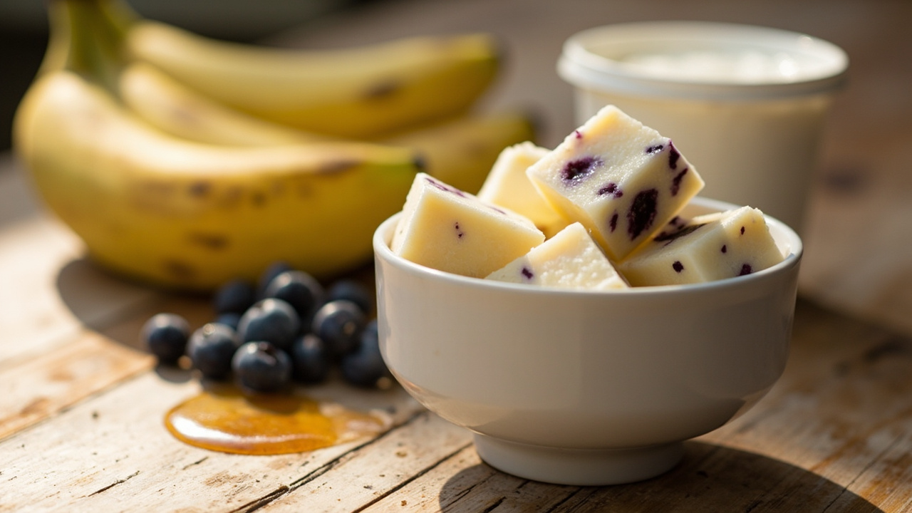 Banana Blueberry Frozen Bites
