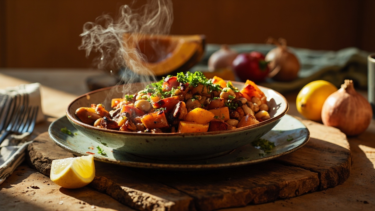 Bean and Butternut Braai Bowl with Peri-Peri Drizzle