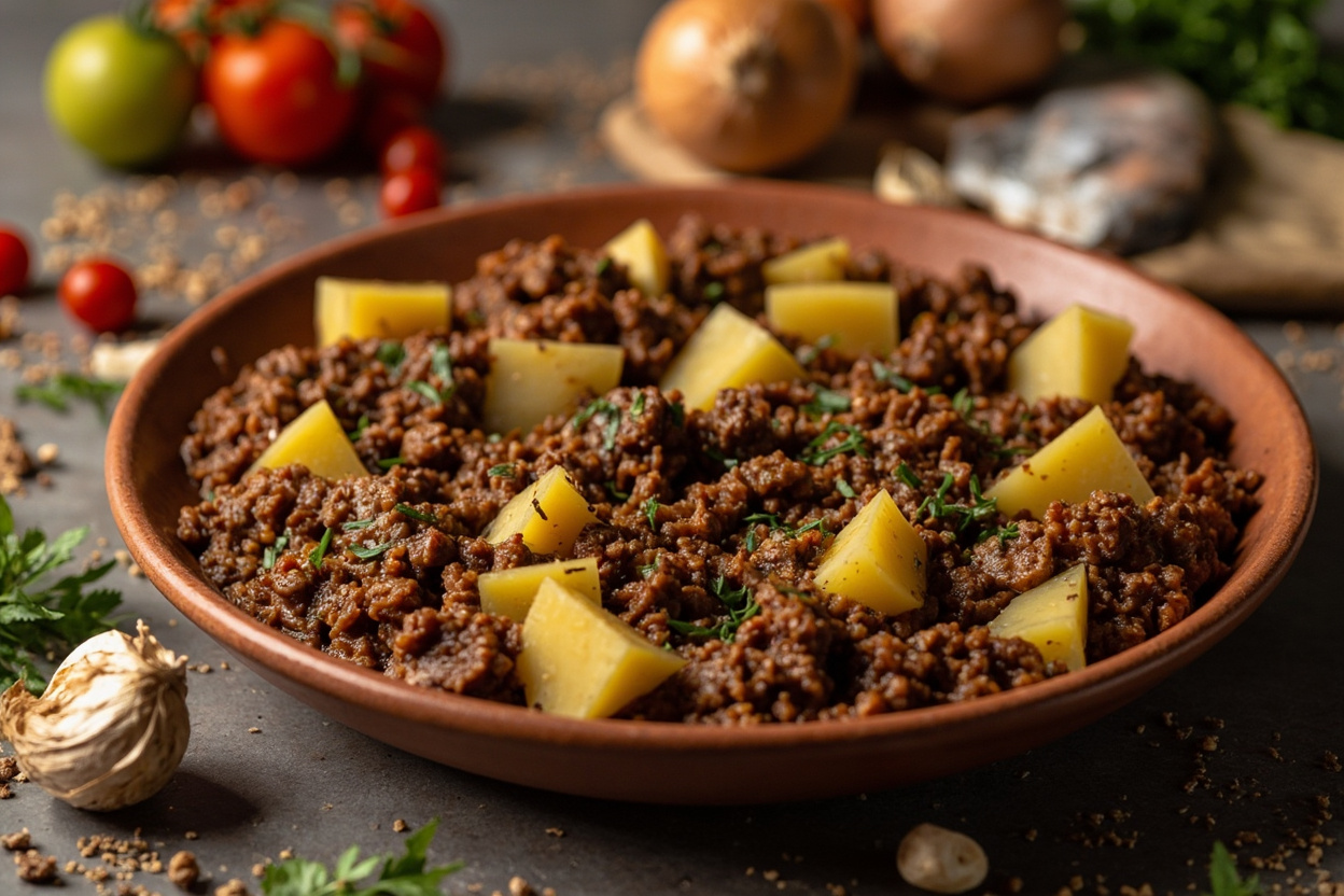 Beef Keema with Potatoes and Cumin