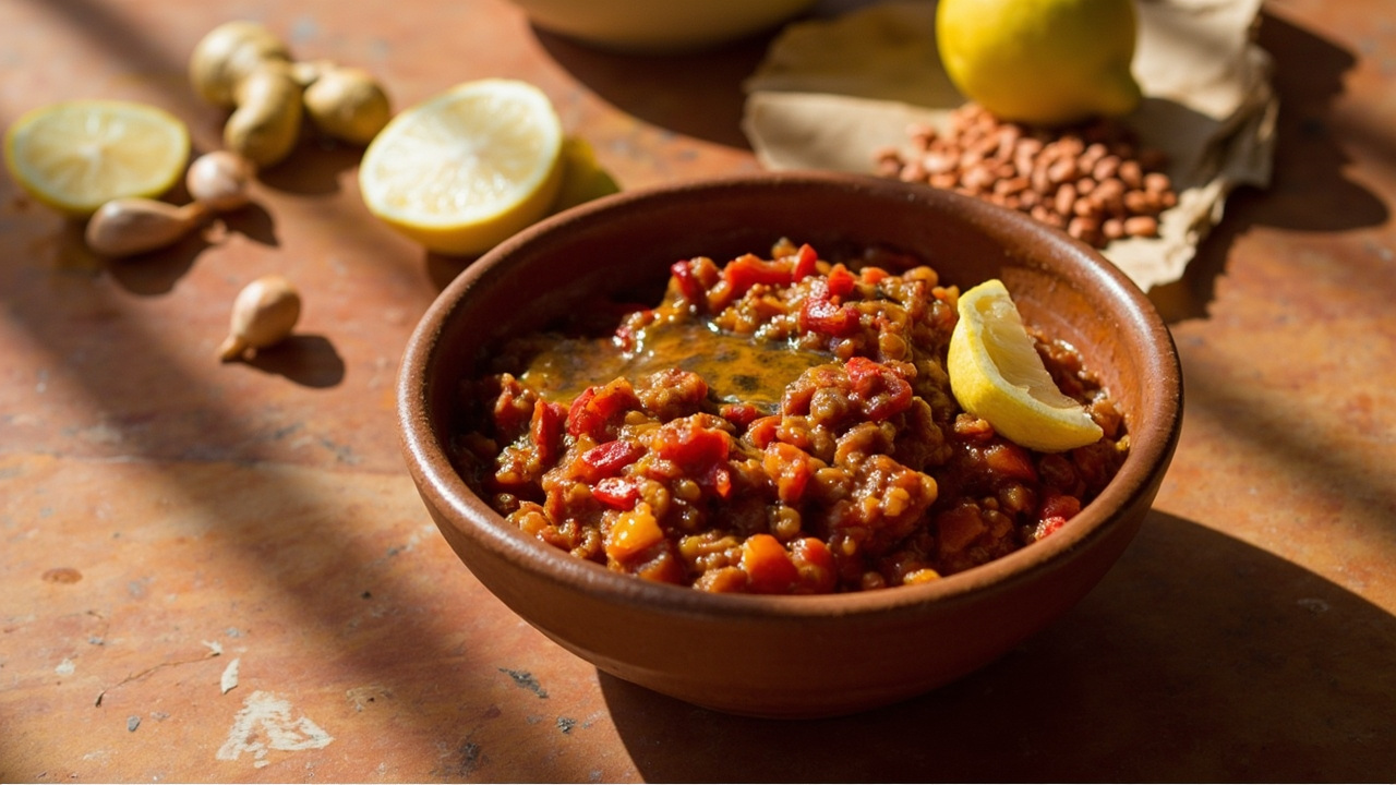 Berbere-Spiced Red Lentils with Lemon and Garlic