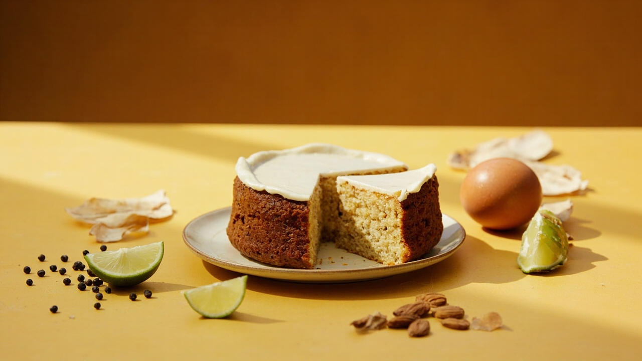 Black Pepper Lime Almond Flour Cake